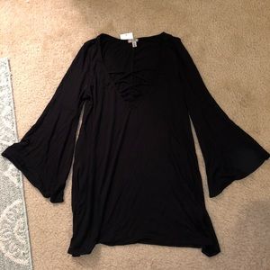 Black Criss Cross Tunic